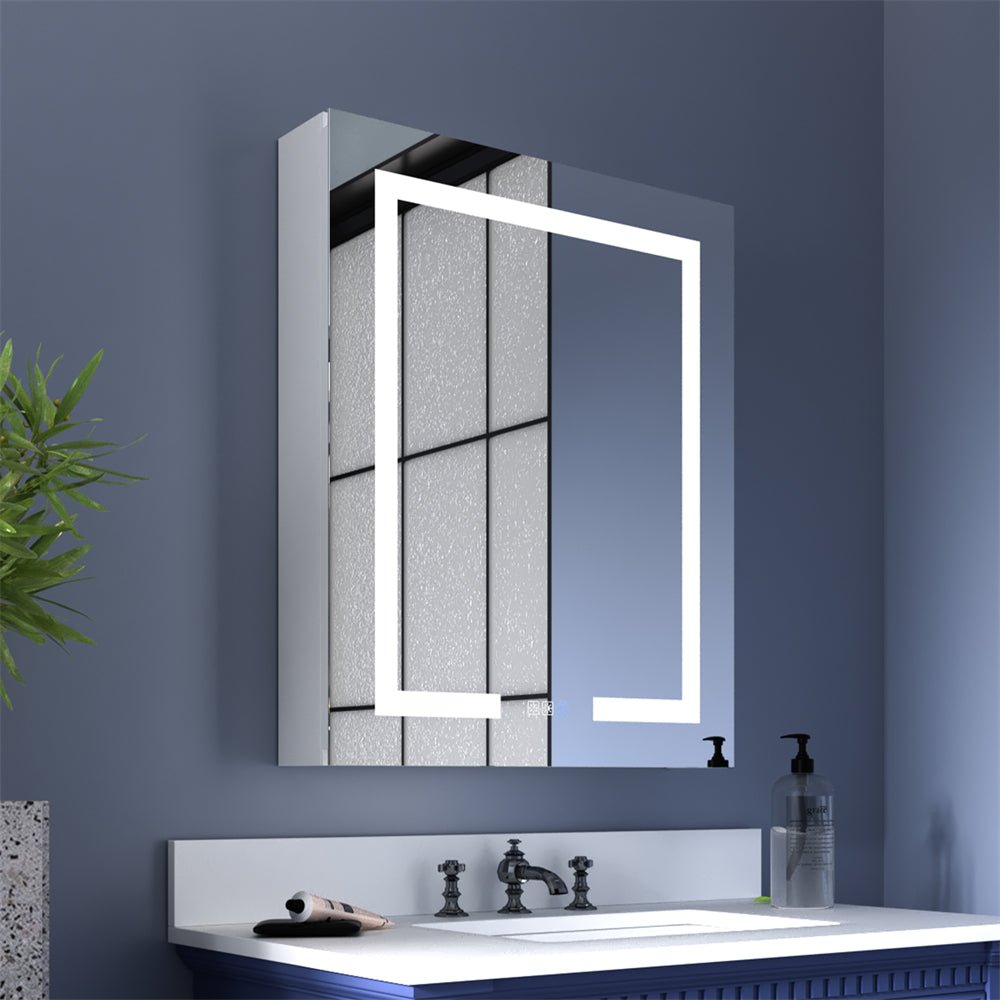Custom Size 3 Lights Anti-Fog Dimmable Touch Button Small Vanity Toilet  Wall Mirror Bathroom Mirror with Light Behind - China Mirror, Bathroom  Mirror