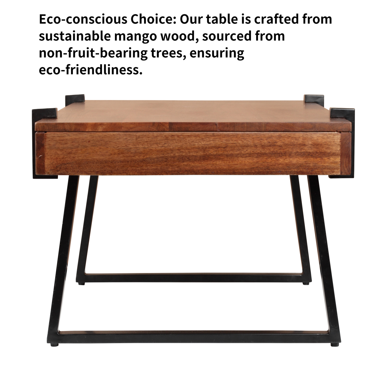 MangoLuxe Coffee Tables,46" Small Coffee Table,Modern Wood Coffee Table for Living Room, Office, Reception Room,Brown