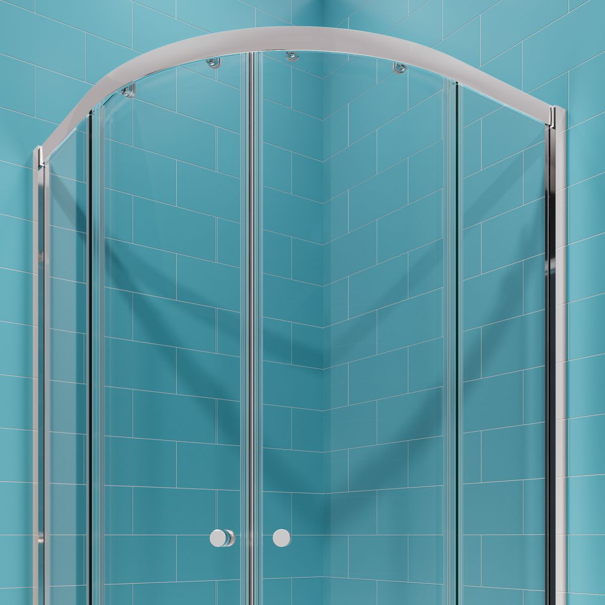 Prism-R Neo-Angle Frameless Shower Door 36 in. W x 72 in. H,Corner Shower Enclosure,6mm Clear Glass,Sliding Shower Doors,Chrome,Not Base