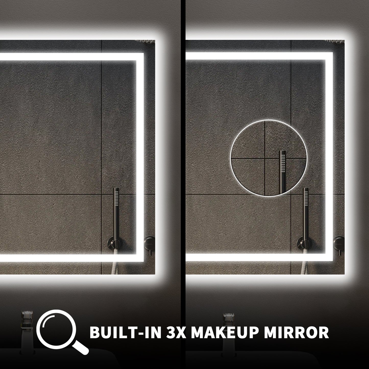 Allsumhome Myth Customized Arched LED Bathroom Mirror
