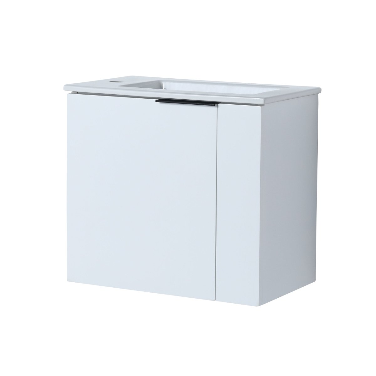 Allsumhome Modern Bathroom Vanity with Sink 22 Inch for Small Bathroom in White,Floating Bathroom Vanity with Soft Close Door