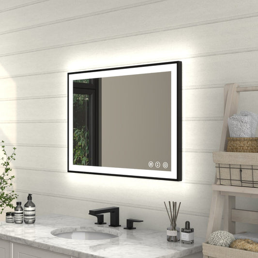 Apex - Noir 20"x28" Framed LED Lighted Bathroom Mirror