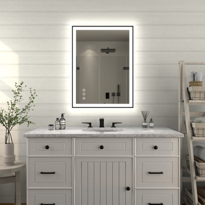 Apex - Noir 24"x32" Framed LED Lighted Bathroom Mirror