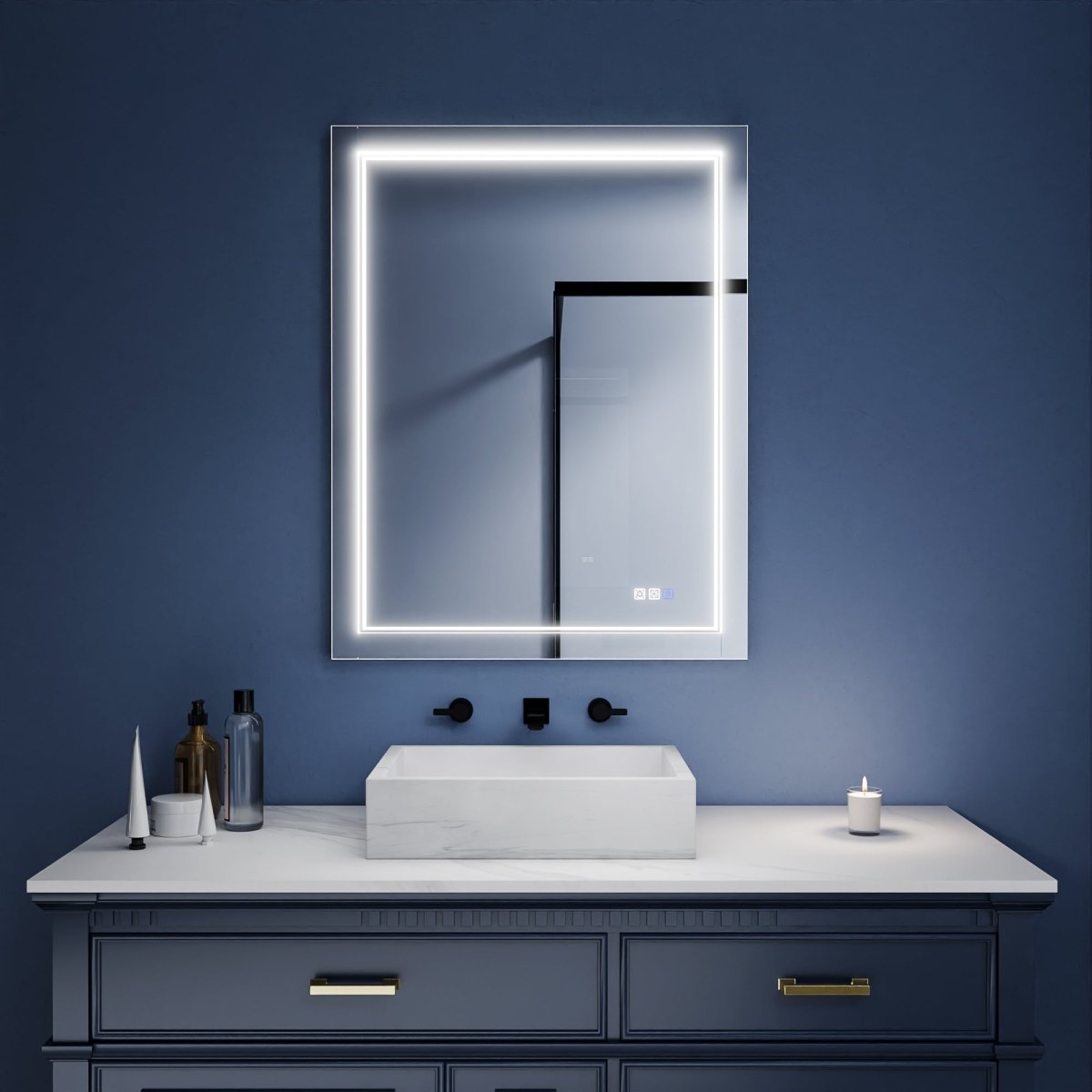 Ascend - M1d 28" x 36" Led Bathroom Mirror with Aluminum Frame