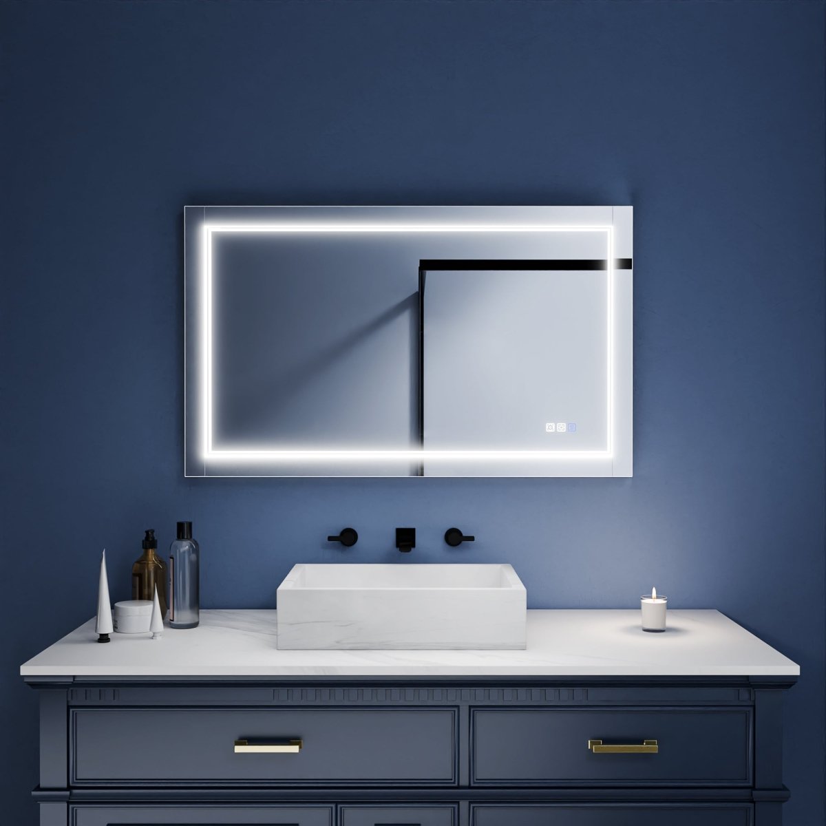 Ascend - M1d 40" x 24" Led Bathroom Mirror with Aluminum Frame