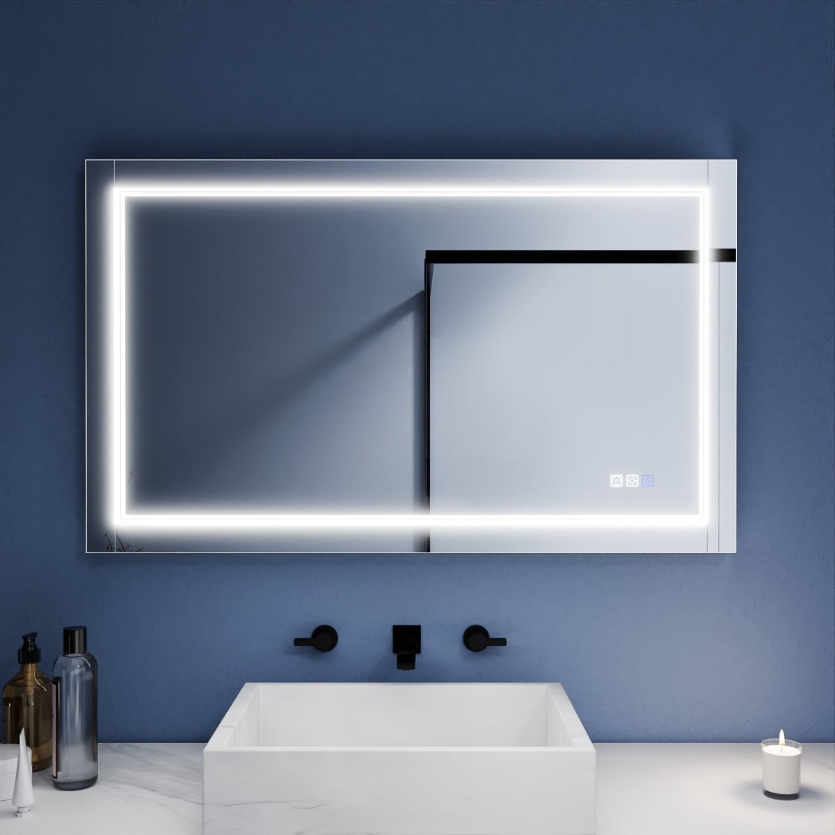 Ascend - M1d 40" x 24" Led Bathroom Mirror with Aluminum Frame