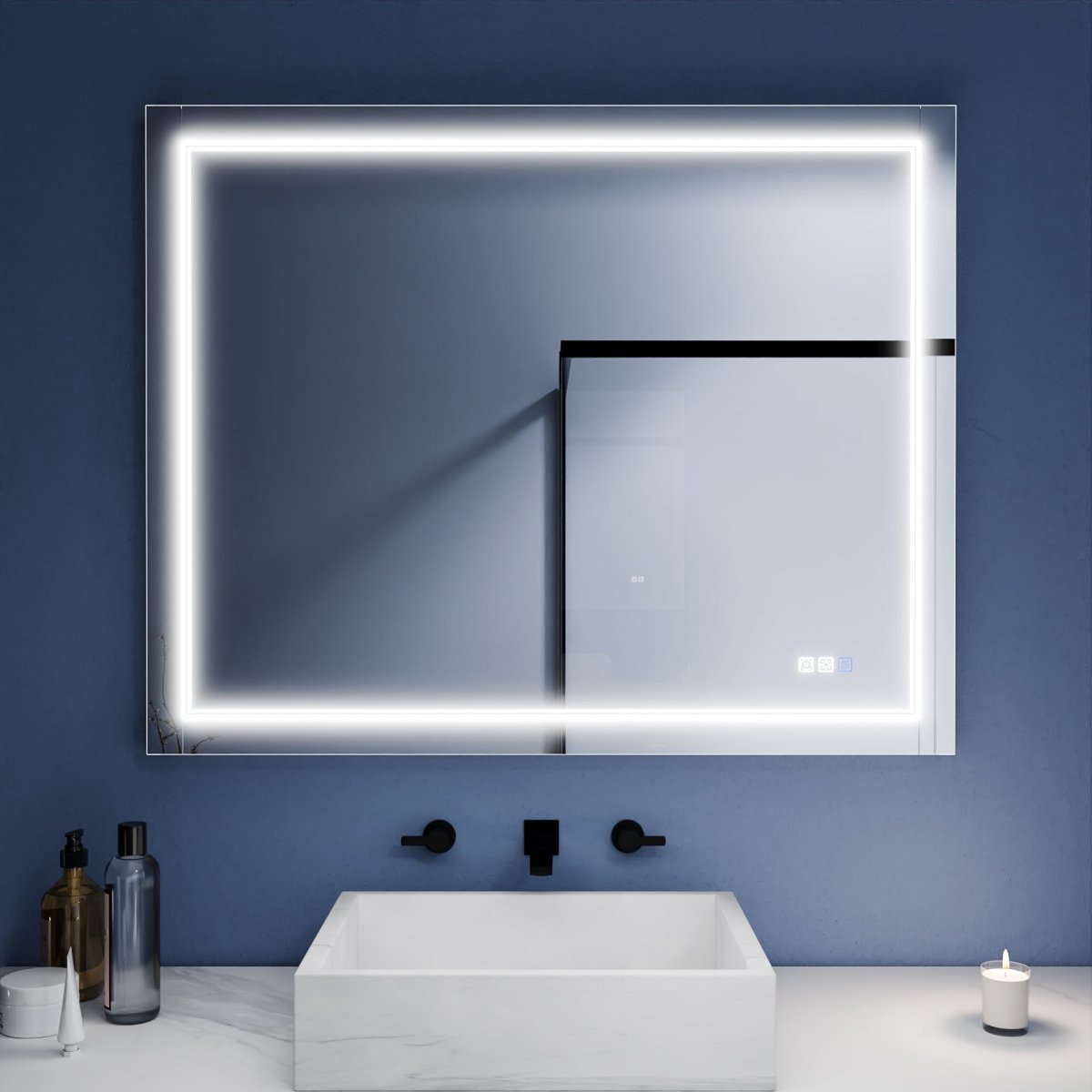 Ascend - M1d 40" x 32" Led Bathroom Mirror with Aluminum Frame