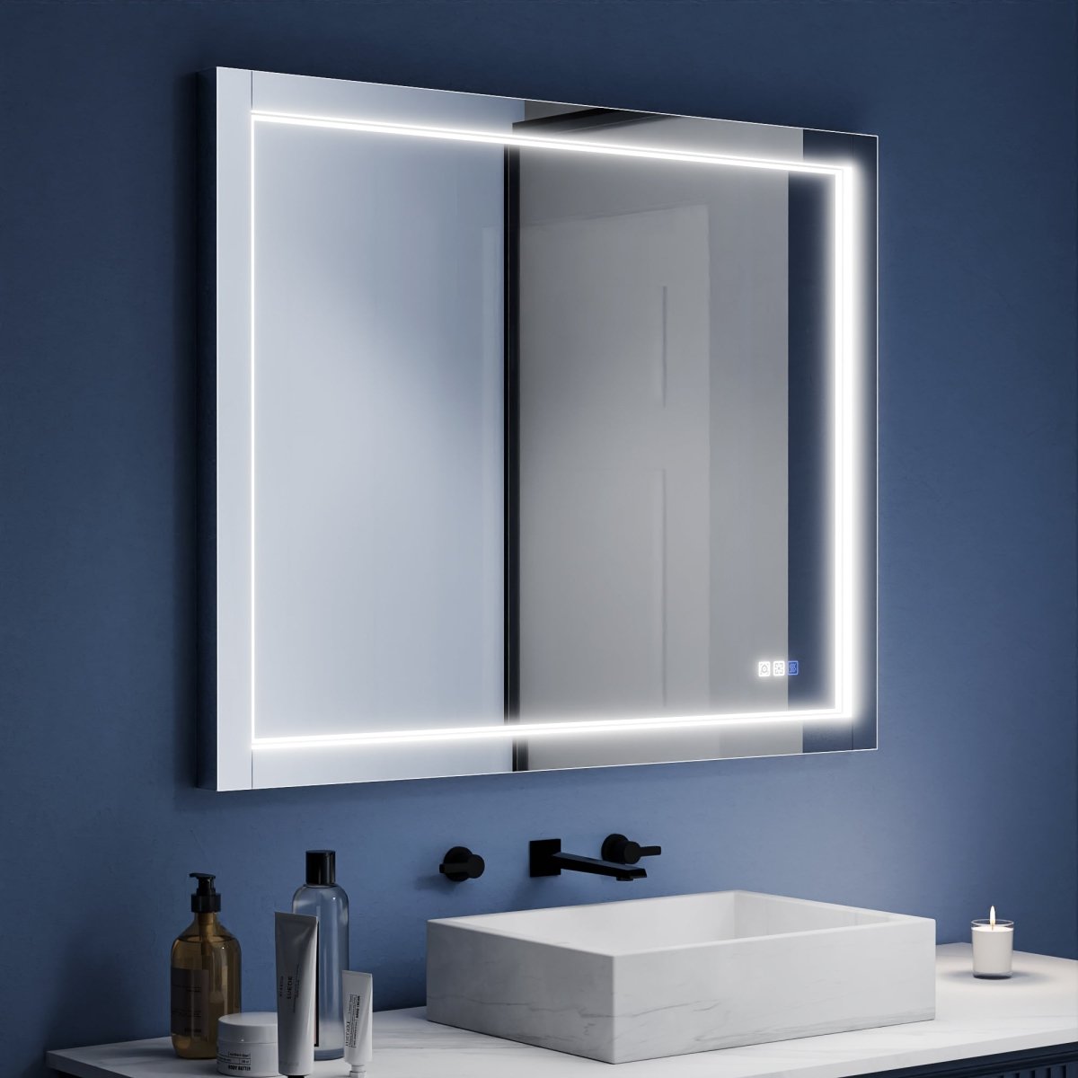 Ascend - M1d 40" x 32" Led Bathroom Mirror with Aluminum Frame