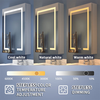 Boost - M1 60" W x 30" H Combination Medicine Cabinet with Mirror led Lighted Medicine Cabinet