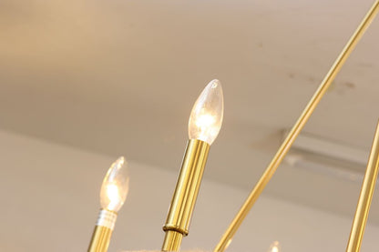Catalyst Modern Crystal Pendant Light Fixture,Finish Hanging Lighting Crystal Chandelier for Living Room,LED Kitchen Lighting,Candle shape