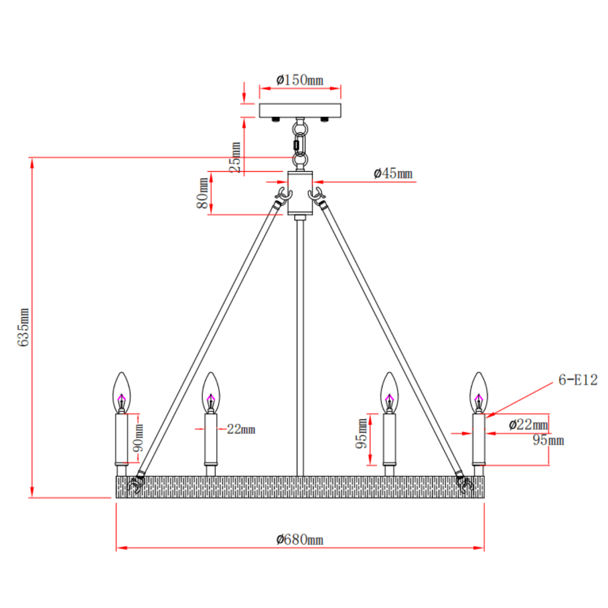 Catalyst Modern Crystal Pendant Light Fixture,Finish Hanging Lighting Crystal Chandelier for Living Room,LED Kitchen Lighting,Candle shape