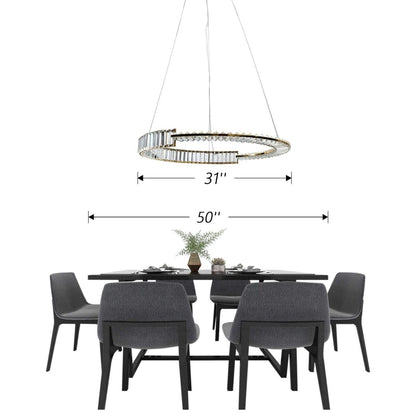 Catalyst Modern Crystal Pendant Light Fixture,Finish Hanging Lighting Crystal Chandelier for Living Room,LED Kitchen Lighting,Hallway,1 - PK