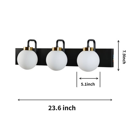 ExBrite 24" 3 - Light LED Vanity Light with Dimmable Switch & Tri - Color Temperature