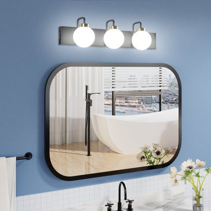 ExBrite 24" 3 - Light LED Vanity Light with Dimmable Switch & Tri - Color Temperature