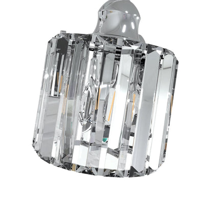 ExBrite 32" 4 - Light Vanity Light with Crystal Design, Chrome