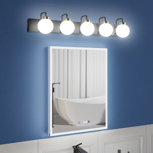 ExBrite 40" 5 - Light LED Vanity Light with Dimmable Switch & Tri - Color Temperature