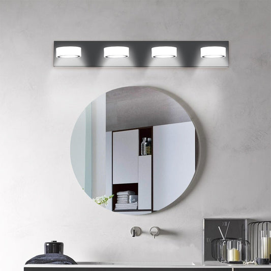 ExBrite LED Modern Black 4 - Light Vanity Lights Fixtures Over Mirror Bath Wall Lighting