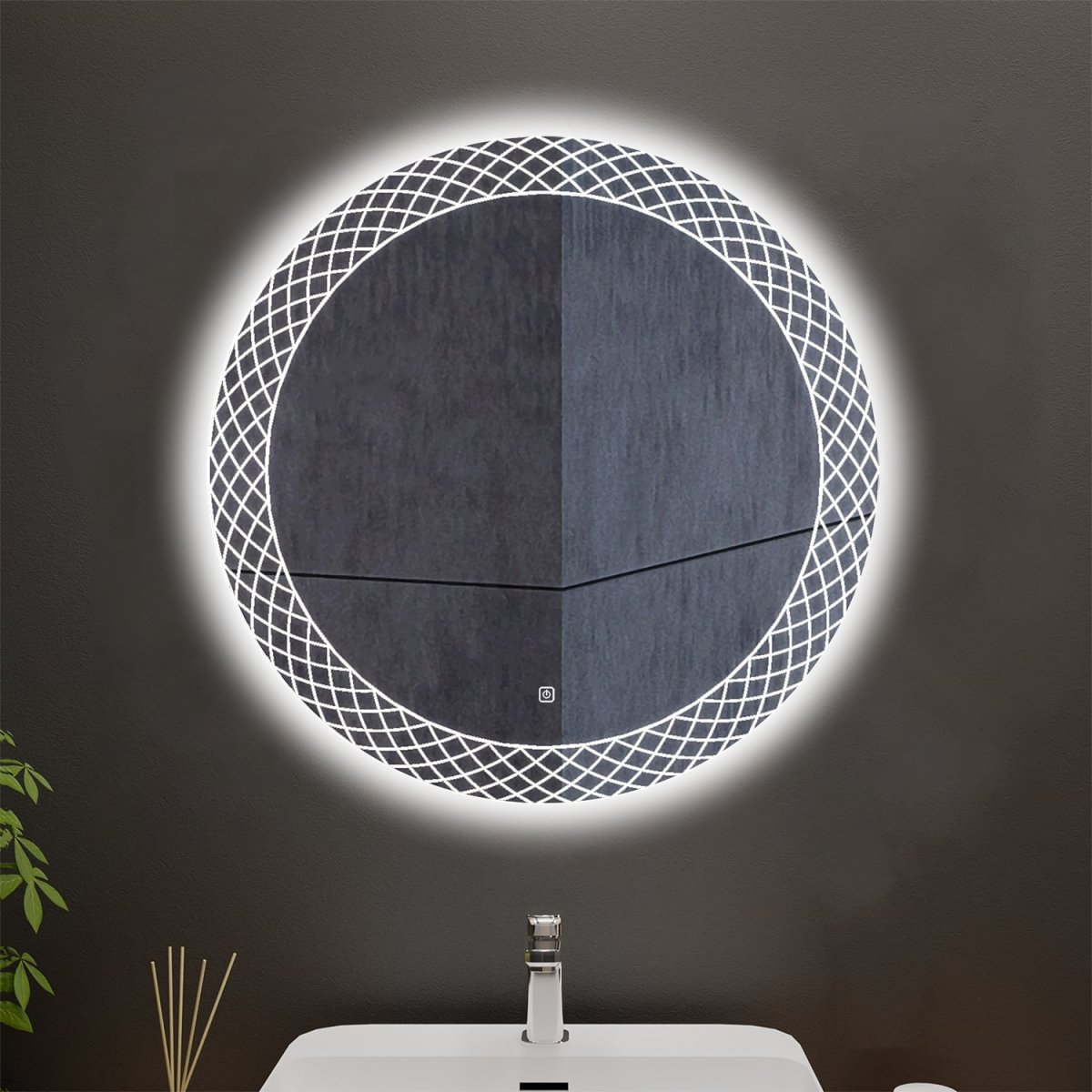 Globe Customized Round LED Bathroom Mirror