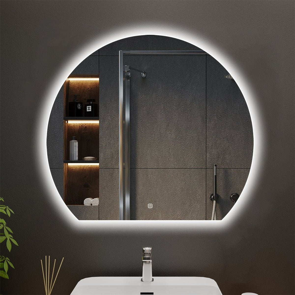 Allsumhome Oddity Customized Irregular LED Bathroom Mirror