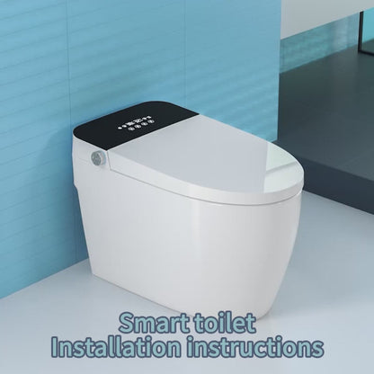 ExBrite 1.28GPF Smart Toilets with Heated Bidet Seat Portable toilet with bidet built in AUTO White