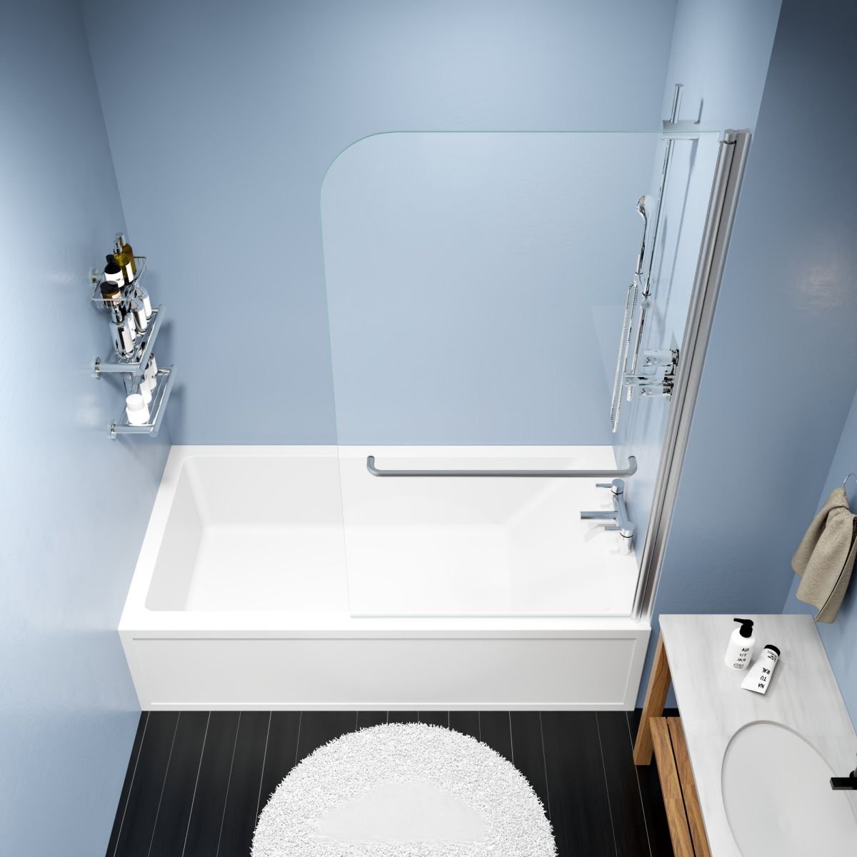 Breeze Shower Door Over Tub,34