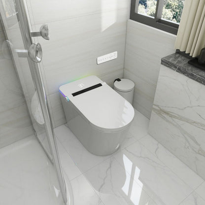 Smart Toilet with Built - in Bidet Seat,Tankless Toilet with Auto Lid Opening,Closing and Flushing,Heated Seat,Digital Display