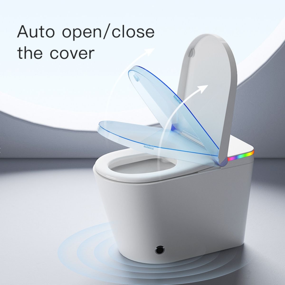 Smart Toilet with Built - in Bidet Seat,Tankless Toilet with Auto Lid Opening,Closing and Flushing,Heated Seat,Digital Display