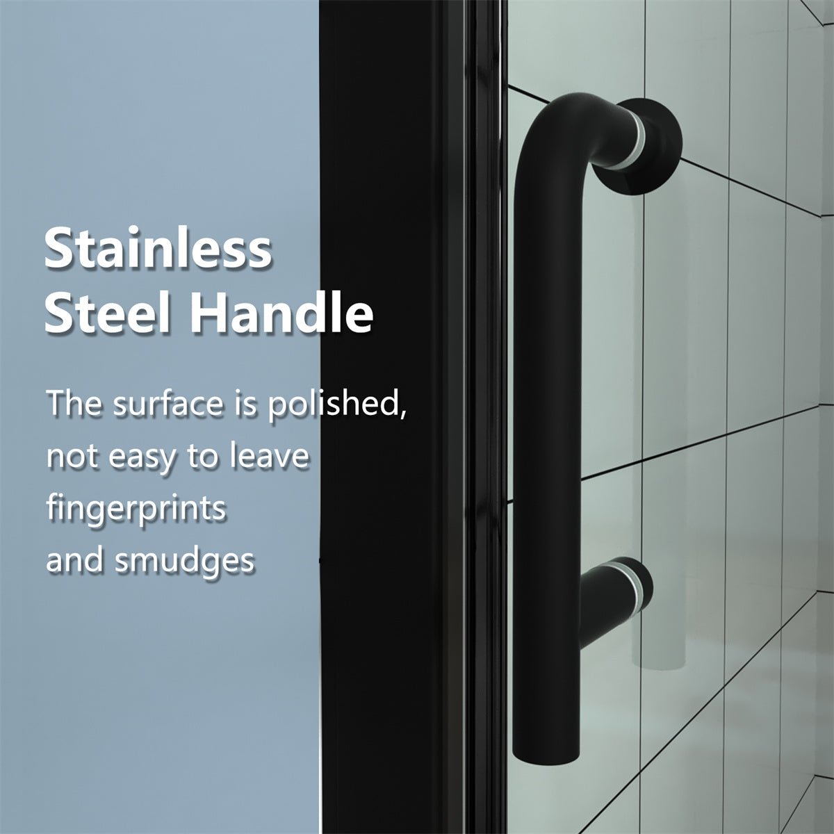 Exbrite Adapt Bifold Frameless Glass Shower Door 30-31 in.W x 72 in.H Pivot Swing Shower Doors,Matte Black,Clear Tempered Shower Glass