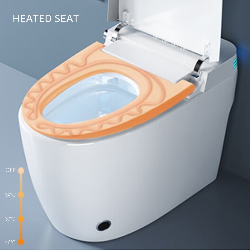 ExBrite 1.28GPF Smart Toilets with Heated Bidet Seat Portable toilet with bidet built in AUTO White