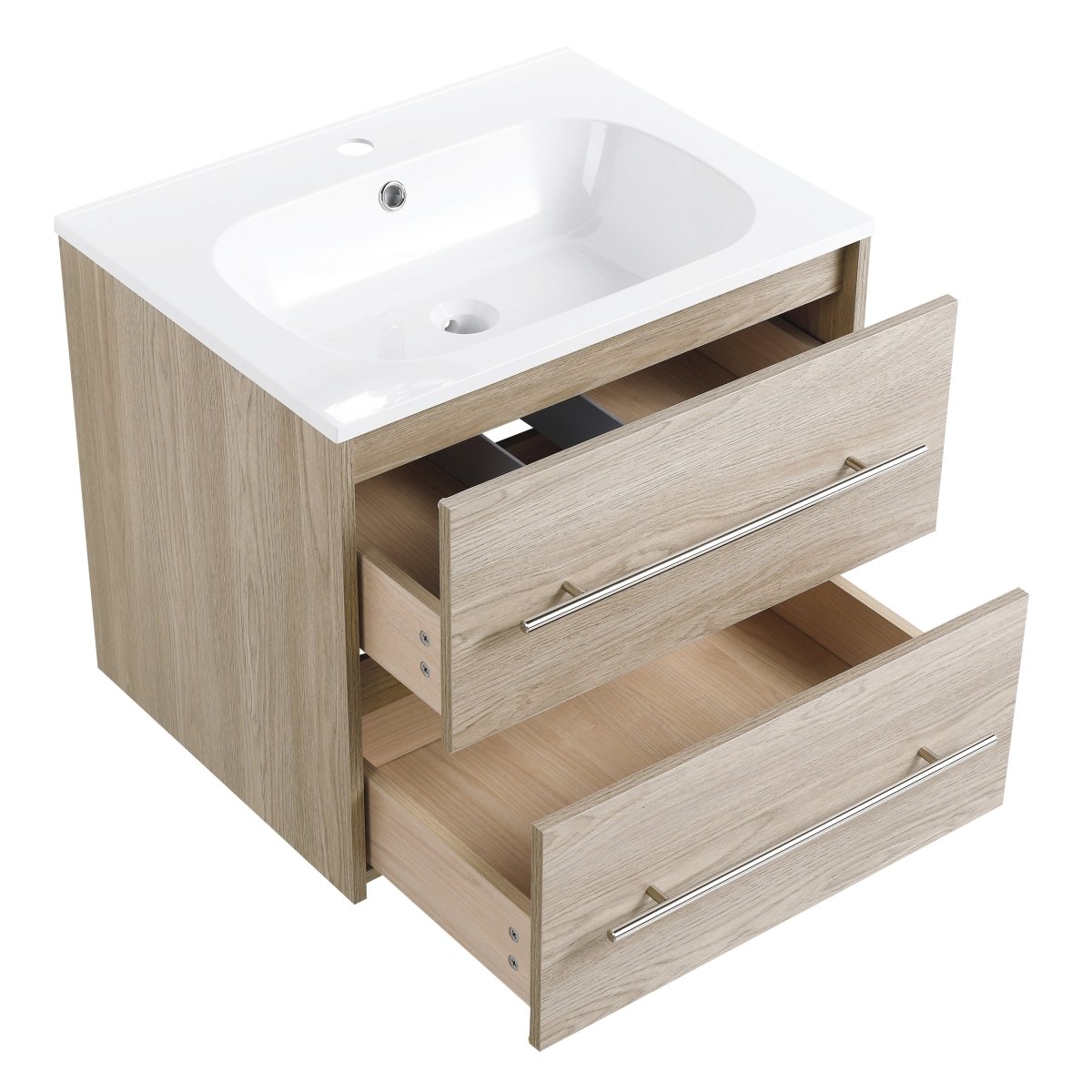 ExBrite 24 Inch Wall Mounted Bathroom Vanity