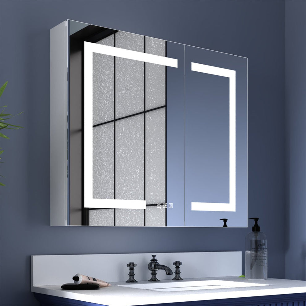 Boost-M1 30 in. W x 26 in. H Bathroom Medicine Cabinet with Mirror And ...