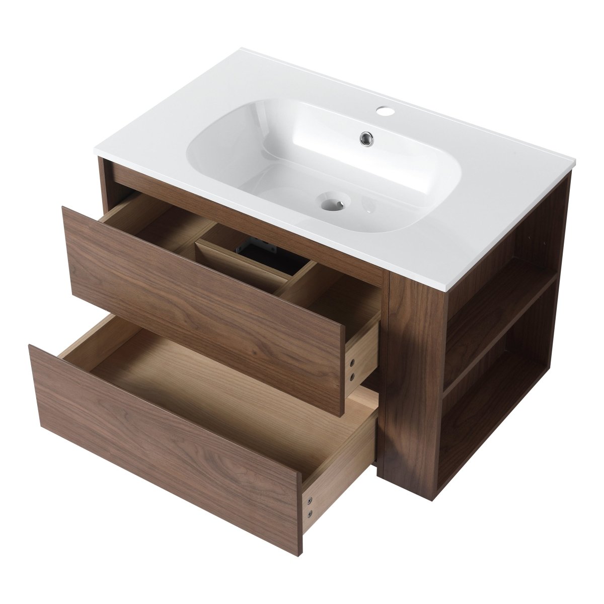 ExBrite 30" Wall Mounting Bathroom Vanity With Gel Sink