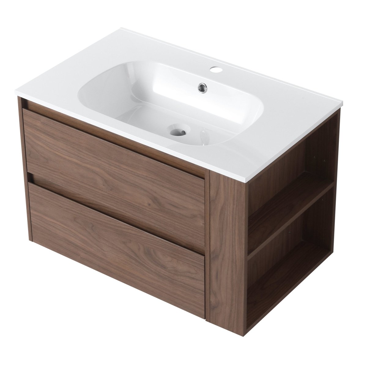 ExBrite 30" Wall Mounting Bathroom Vanity With Gel Sink