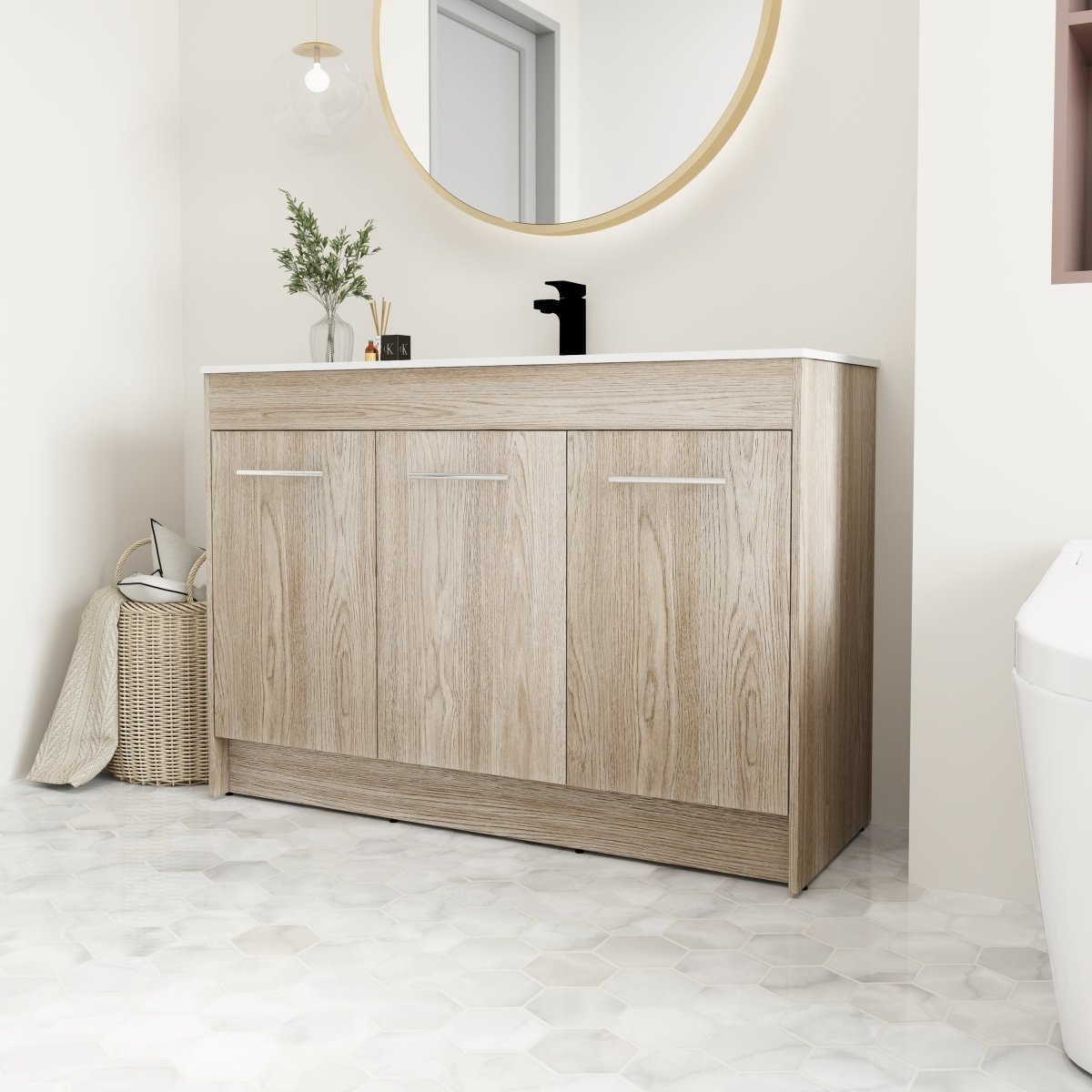 ExBrite 48 Inch Freestanding Bathroom Vanity