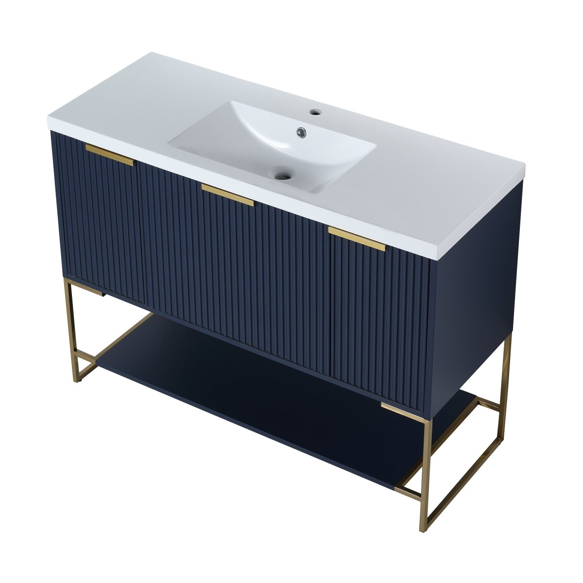 Exbrite 48 Inch Freestanding Bathroom Vanity With Resin Basin