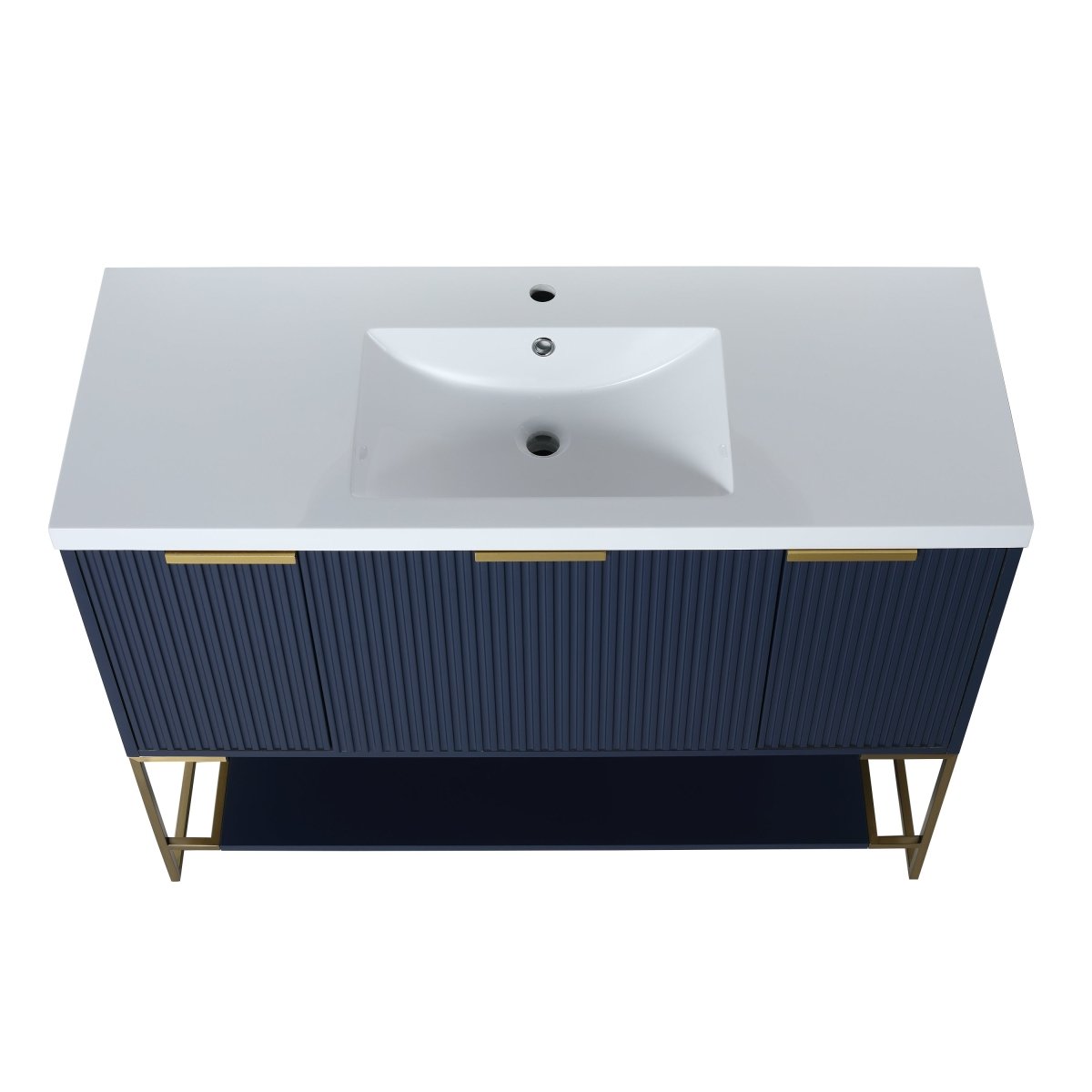 Exbrite 48 Inch Freestanding Bathroom Vanity With Resin Basin