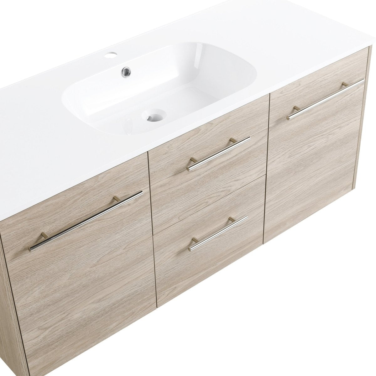 ExBrite 48 Inch Wall Mounted Bathroom Vanity