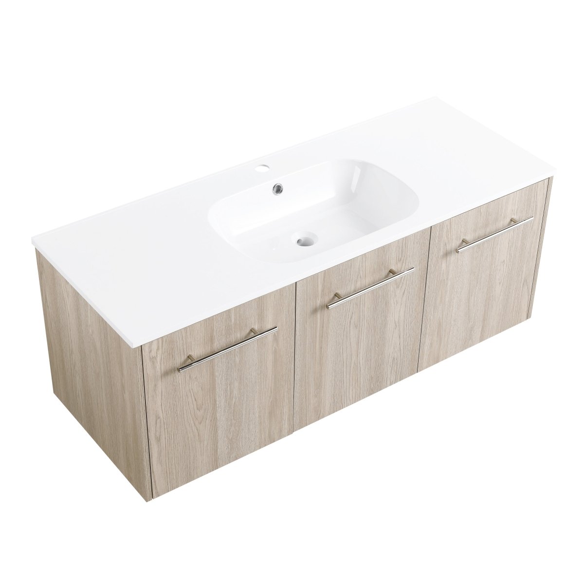 ExBrite 48 Inch Wall Mounted Bathroom Vanity,Wooden with Livingroom