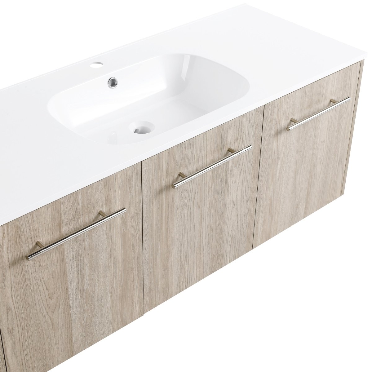 ExBrite 48 Inch Wall Mounted Bathroom Vanity,Wooden with Livingroom