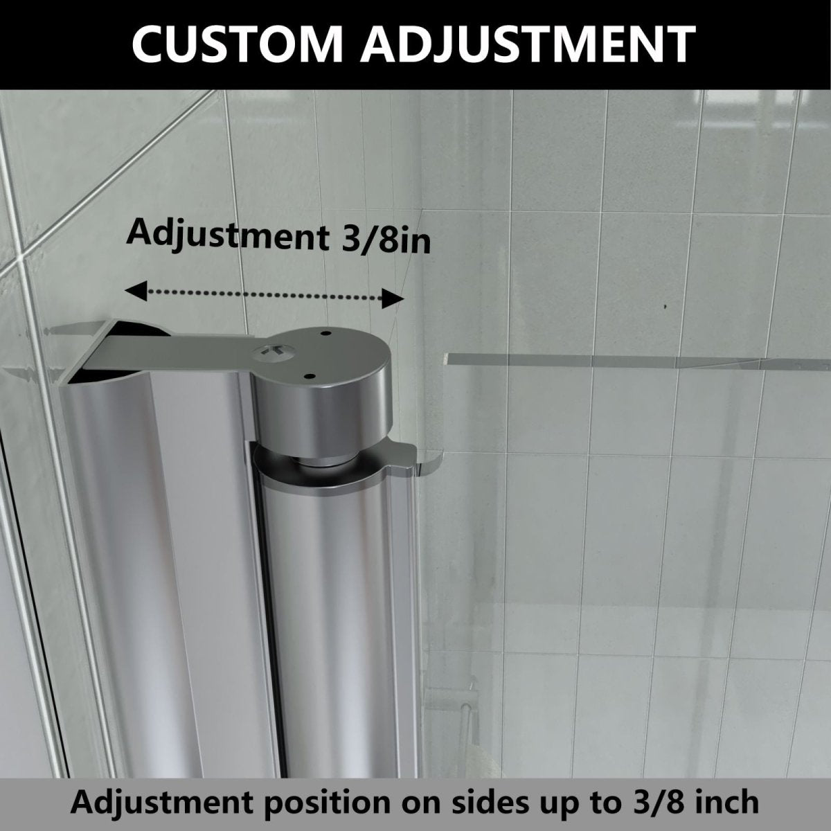 Aero 30 in. W x 72 in. H Bi Folding Bathroom Door Glass Shower Door, Chrome Finish,Pivot Swing Shower Doors,1/4 in.Fold Clear Glass Panel
