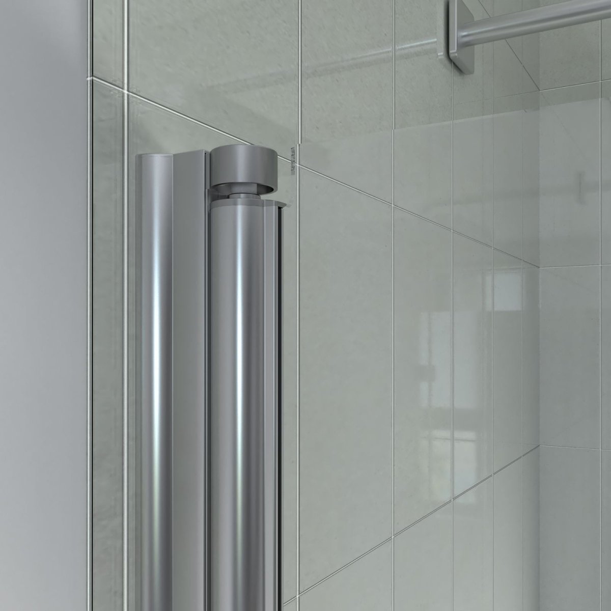 Aero 30 in. W x 72 in. H Bi Folding Bathroom Door Glass Shower Door, Chrome Finish,Pivot Swing Shower Doors,1/4 in.Fold Clear Glass Panel