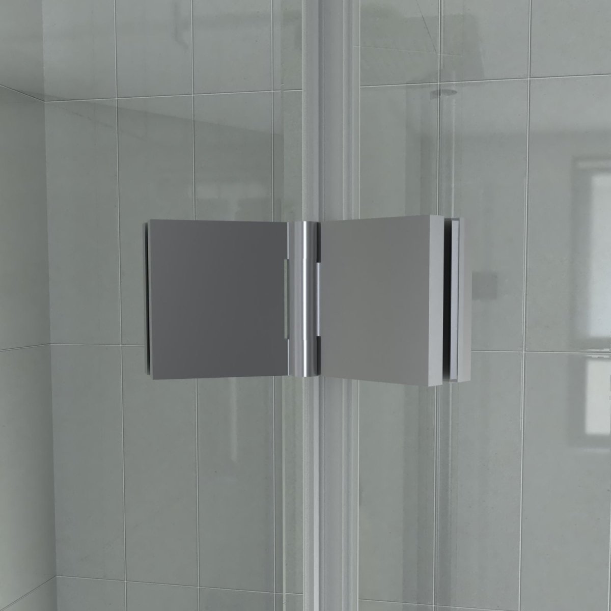 Aero 34 in. W x 72 in. H Bi Folding Bathroom Door Glass Shower Door, Chrome Finish,Pivot Swing Shower Doors,1/4 in.Fold Clear Glass Panel