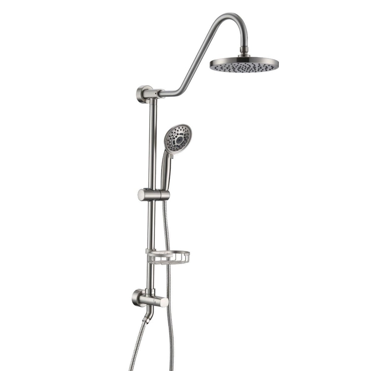 Exbrite Shower System with Rain Showerhead Brushed Nickel Finish