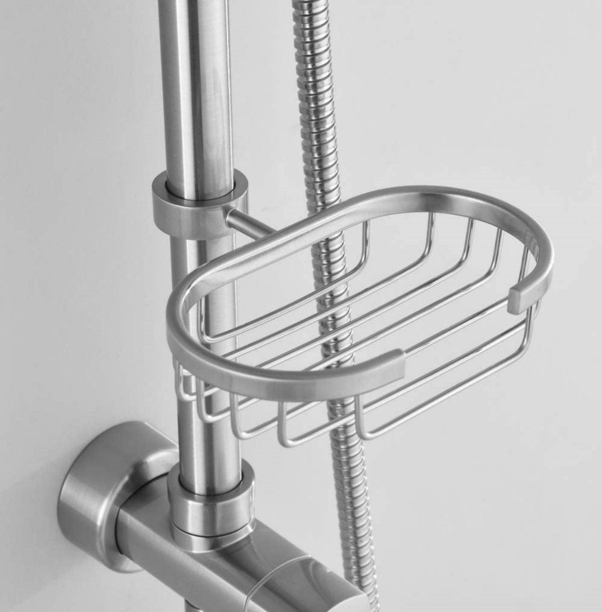 Exbrite Shower System with Rain Showerhead Brushed Nickel Finish