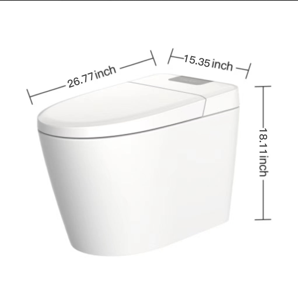 ExBrite Smart Toilets with Heated Seat,Auto Flush,AUTO Open&Close,Warm Dryer,Foot Sensor,Night Light,Remote Control