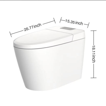 ExBrite Smart Toilets with Heated Seat,Auto Flush,AUTO Open&Close,Warm Dryer,Foot Sensor,Night Light,Remote Control