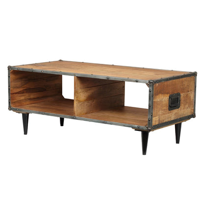 MangoLuxe Solid Wood Coffee Table ,Rustic Oak 24'' W X 46'' H X 19''